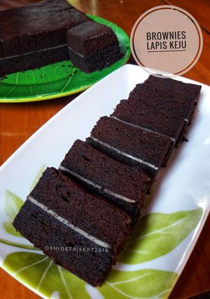 Foto resep Brownies Kukus Lapis Keju