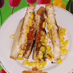 A picture of Corn cheese sandwich.