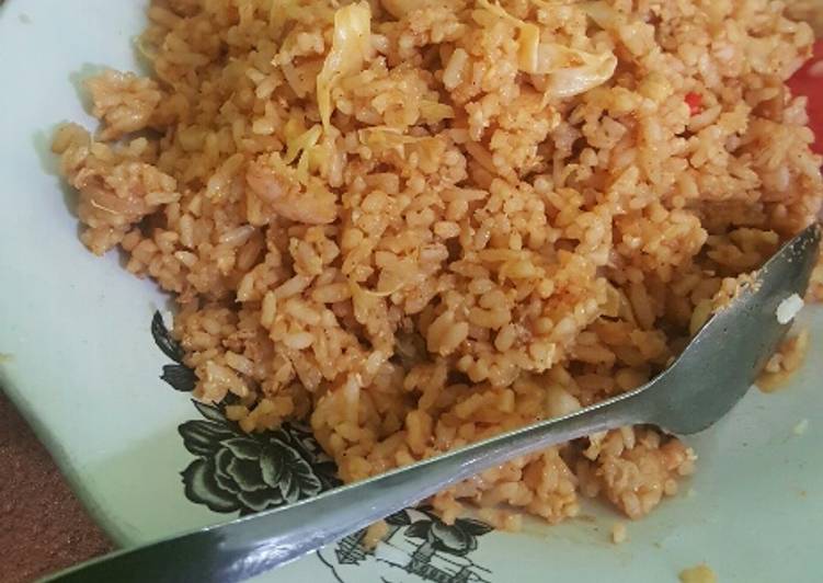 Resep Nasi goreng ayam suir yang mudah