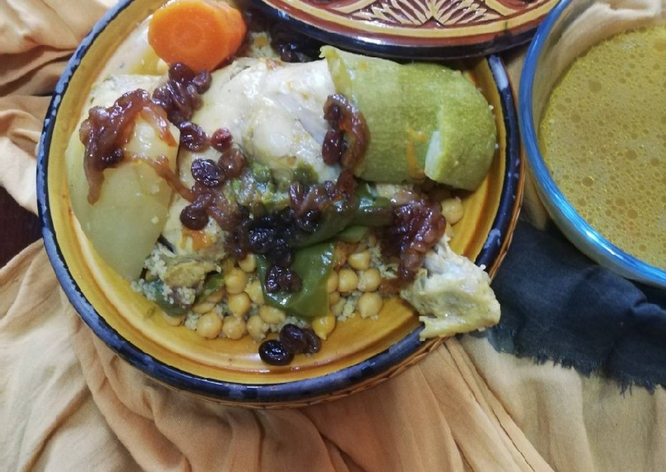 Cous-cous marroquí de verduras y pollo