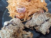 Una foto de ensalada de amaranto