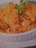 Pollo con apio y manzanas