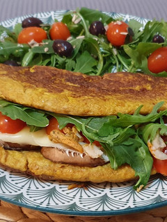 Una foto de Omelette de zanahoria relleno