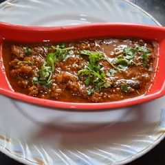 A picture of Saoji keema masala.