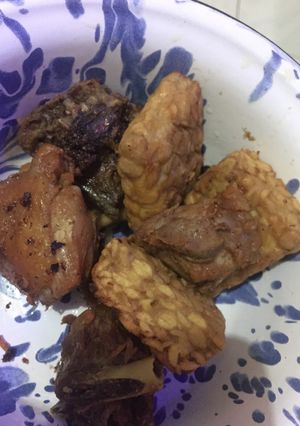 Foto resep Tempe dan ayam bacem