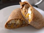A picture of mexican breakfast burrito