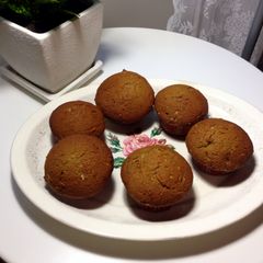 A picture of Applesauce Cranberry Coconut Raspberry Muffins (eggless).
