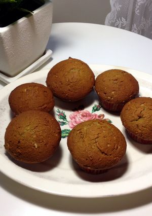 A picture of Applesauce Cranberry Coconut Raspberry Muffins (eggless).
