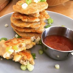 A picture of Sourdough Buckwheat Sweetcorn Fritters 🥞🐾.