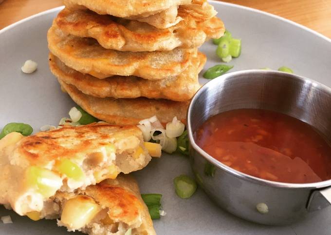 Recipe of Jamie Oliver Sourdough Buckwheat Sweetcorn Fritters 🥞🐾