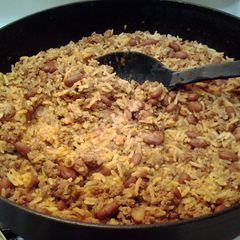 A picture of Mexican jambalaya.