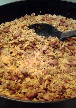 A picture of Mexican jambalaya.