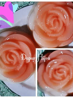 Foto resep Puding Jelly Mawar Dua Warna
