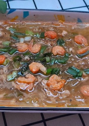 Hình của món Canh bí xanh thịt xay tôm khô.