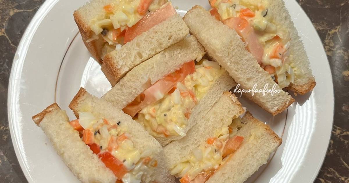 Resipi Coleslaw Egg Mayo Sandwich oleh Kakak Faa Cookpad