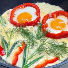 A picture of Valentine's Day Breakfast | Fried Egg Flower.