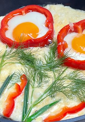 A picture of Valentine's Day Breakfast | Fried Egg Flower.