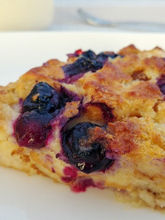 A picture of Blueberry Bread Pudding.
