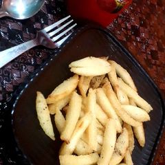 Leftover idli french fries A picture of Leftover idli french fries.
