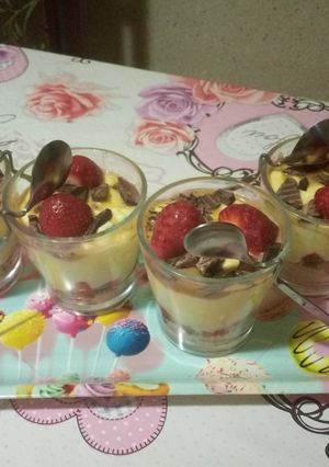Une photo de Flan on verrines