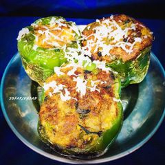 A picture of Bharwa capsicum.