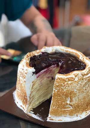 Foto resep Mille Crepes (Blueberry Cheesecake)