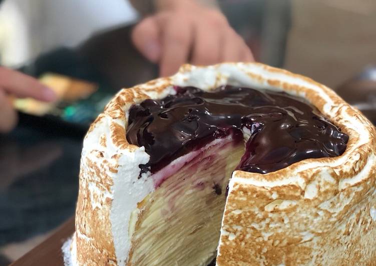 Mille Crepes (Blueberry Cheesecake)
