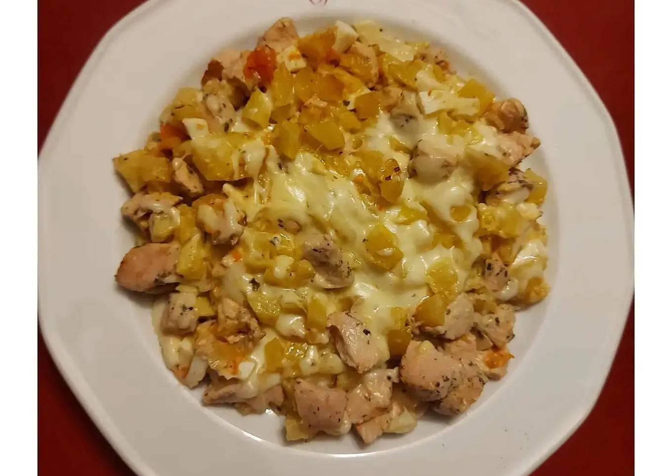 Revuelto de pechugas de pollo