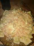 Salsa de crema y jamón para pastas