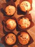 Muffin con cuore di fico bianco e cioccolato fondente