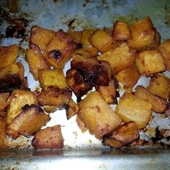caramelized butternut squash A picture of caramelized butternut squash.