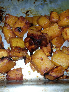 A picture of caramelized butternut squash.