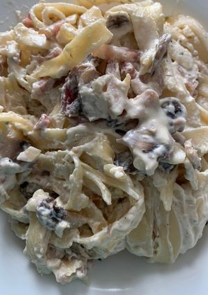 Una foto de Spaghettis carbonara
