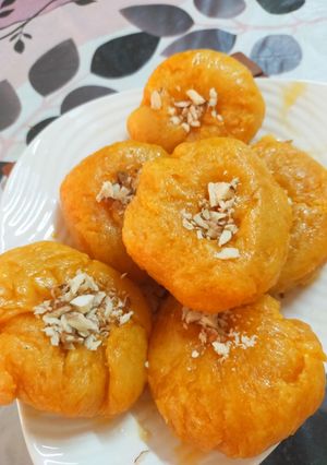 A picture of Instant balushahi mithaye/ quick and easy recipe.