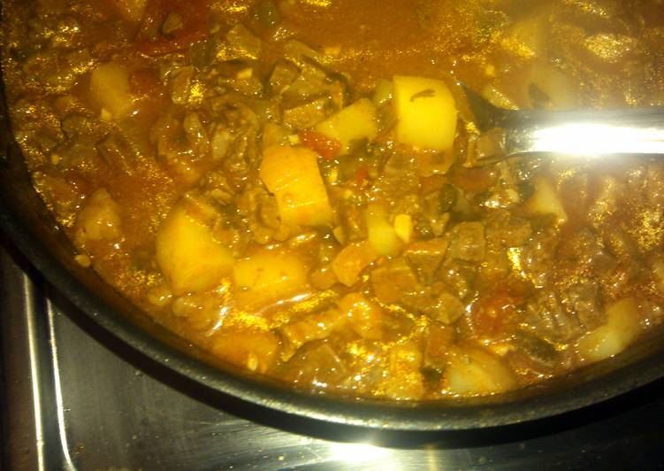 Recipe of Super Quick Homemade Carne guisada con papas (meat n potatoes with gravy)
