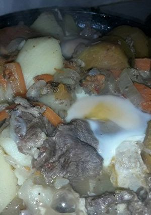 Una foto de Bife a la criolla