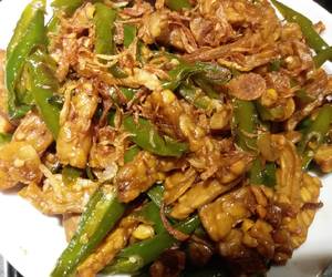 Resep Mudah Tumis tempe cabai ijo Lezat Mantap