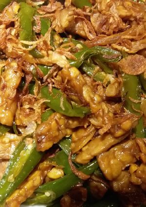 Foto resep Tumis tempe cabai ijo