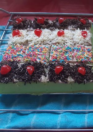 Foto resep Bolu potong pandan kukus 2 telur
