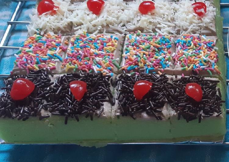 Bolu potong pandan kukus 2 telur