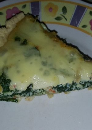 Una foto de Quiche de espinacas y queso