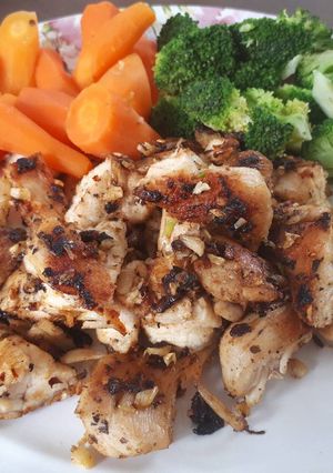 Foto resep Dada Ayam Panggang (No Oven)