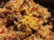 A picture of minced meat with rice