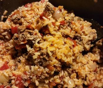 The New Way Prepare Recipe Spanish rice with ground beef Savory Delicious