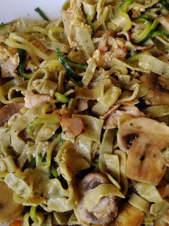 Una foto de Pasta a la carbonara low carb