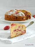 Torta e yogurt e fragole