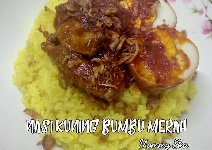 Nasi Kuning Bumbu Merah