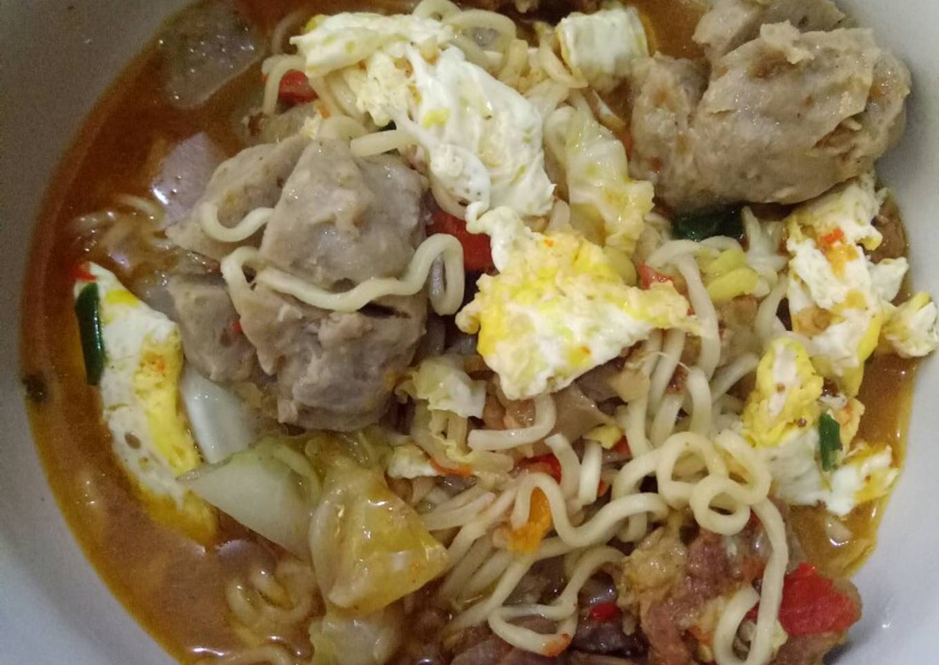 (9) Seblak indomie rasa soto