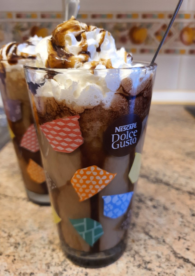 Una foto de Café helado con plátano (Banana coffee)