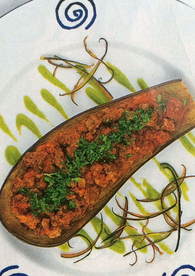 Una foto de Berenjenas rellenas